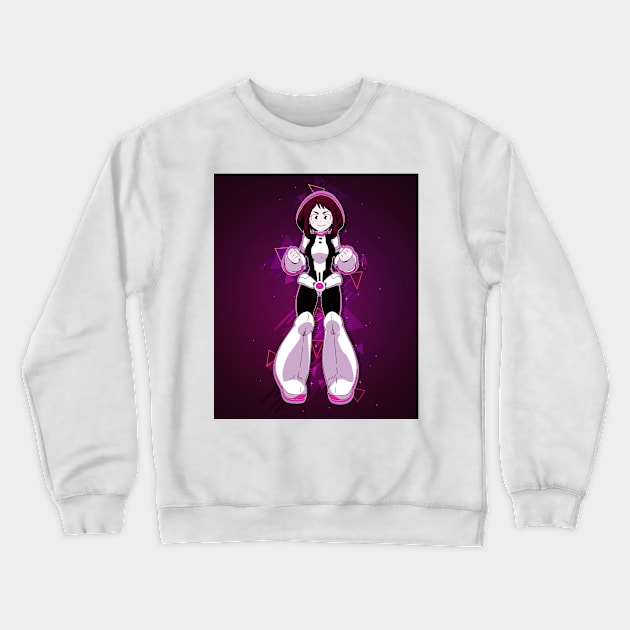 Ochako Uraraka - "Best Hero Girl" - 80's retro style poster - awsome gift for my hero academia lover & fans Crewneck Sweatshirt by EhsanStore